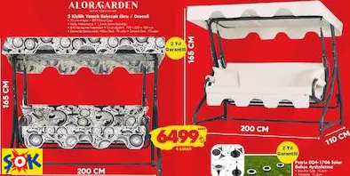 ALORAGARDEN 3 KİŞİLİK YATARLI SALINCAK EKRU / DESENLİ ALORAGARDEN 3 KİŞİLİK YATARLI SALINCAK EKRU / DESENLİ